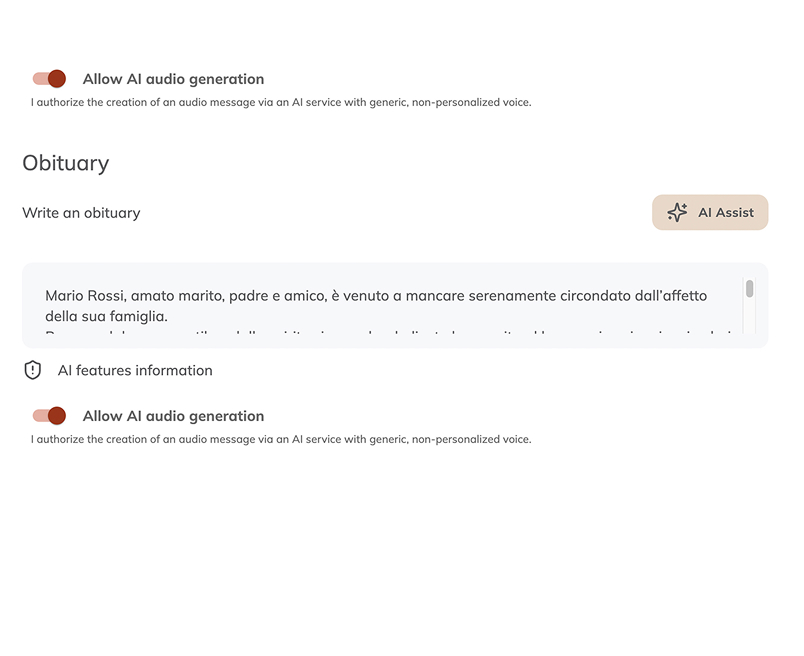 Voice synthesis interface with audio controls
